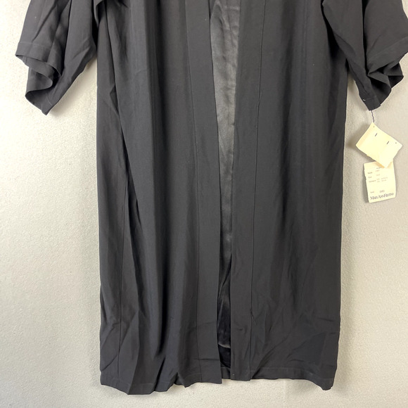 Vintage Mary Ann Restivo Kimono Duster Womens Large Black Tassel Union Made NWT - Picture 3 of 16